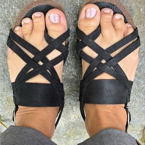 Teva black suede sandals